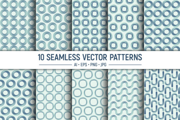 10 Color Geometric Seamless Patterns: A Versatile Toolkit for Design Projects