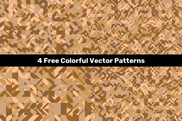 4 Free Vector Patterns in Brown Tones for Design Projects