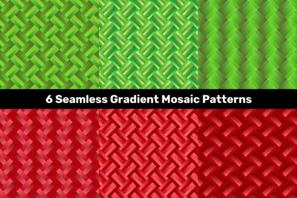 6 Seamless Gradient Mosaic Patterns for Modern Design Projects