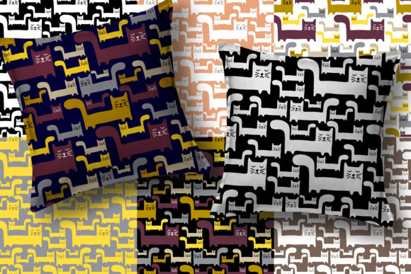 Cartoon Cat Seamless Patterns: A Versatile Design Tool for Creatives