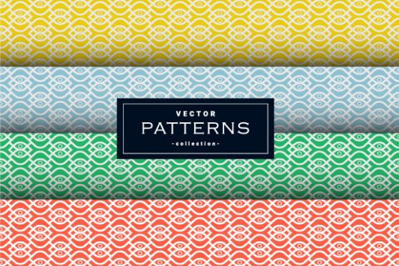Curve Seamless Patterns Set in Four: A Versatile Design Resource for Creative Projects