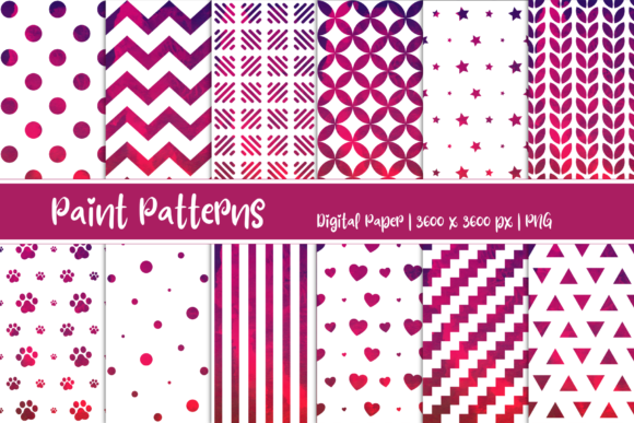 Evaluating Paint Patterns Digital Paper for Your Creative Work