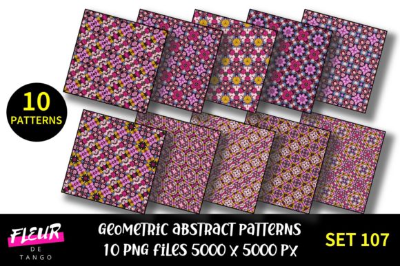 Geometric Patterns Digital Paper Set 107: A Versatile Resource for Creative Projects