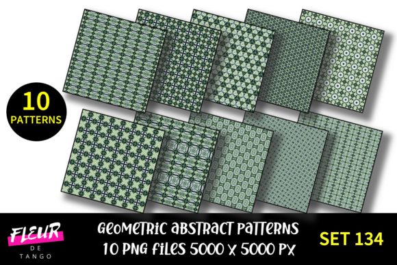 Geometric Patterns Digital Paper Set 134: A Versatile Design Resource for Every Project