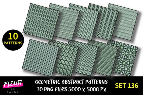 Geometric Patterns Digital Paper Set 136: A Versatile Tool for Modern Creatives