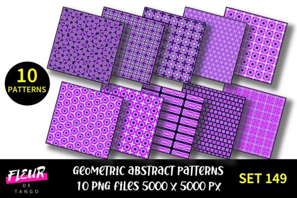 Geometric Patterns Digital Paper Set 149: A Versatile Design Resource for Creators