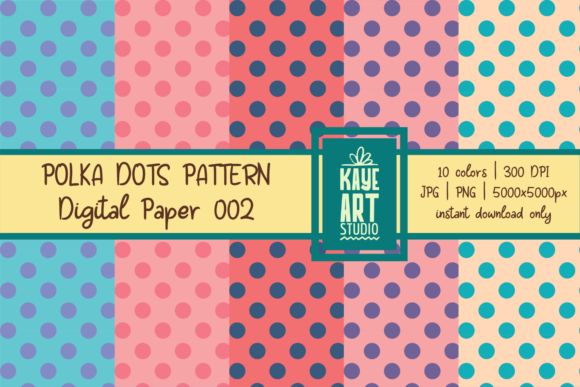 Polka Dots Digital Patterns 002 for Creatives