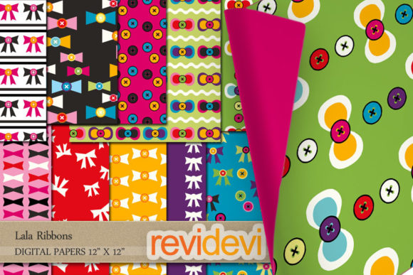 Ribbons Patterns: Rainbow Printable Papers for Modern Craft Projects