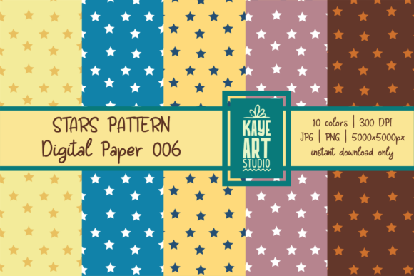 Stars Digital Patterns 006: Versatile Digital Papers for Endless Creativity