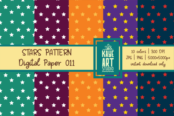 Stars Digital Patterns 011: A Creative Resource for Digital Paper Crafts