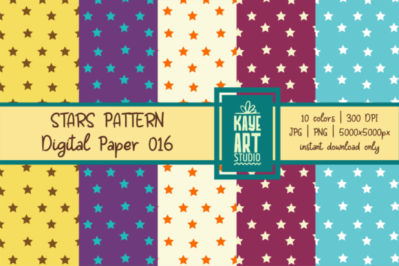 Unlock Creative Possibilities with Stars Digital Patterns 016 for Scrapbooking, Printables, and Print on Demand